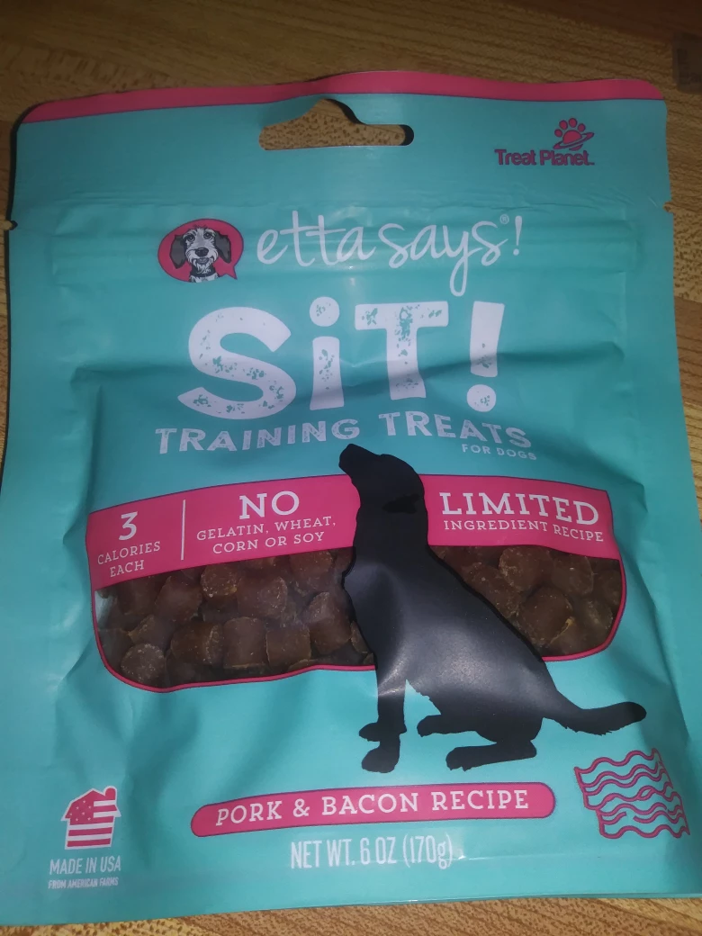 Etta Says! Sit! Pork & Bacon Dog Training Treats - 6 oz