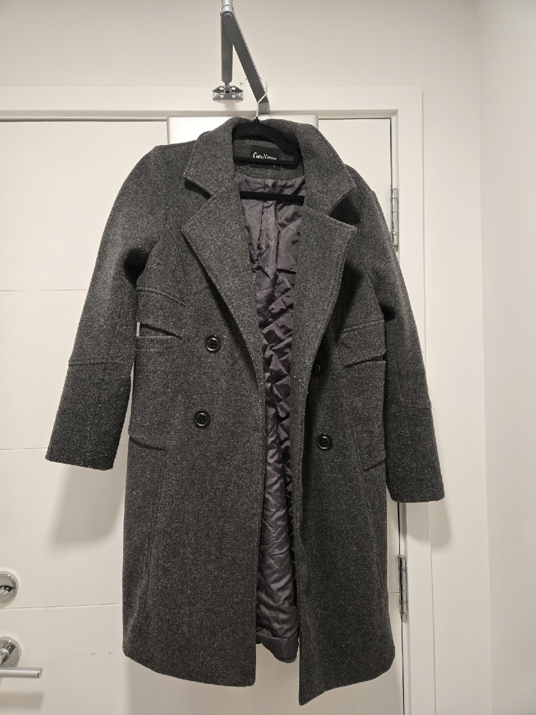 Chouyatou Wool Blend Grey Coat - Size L