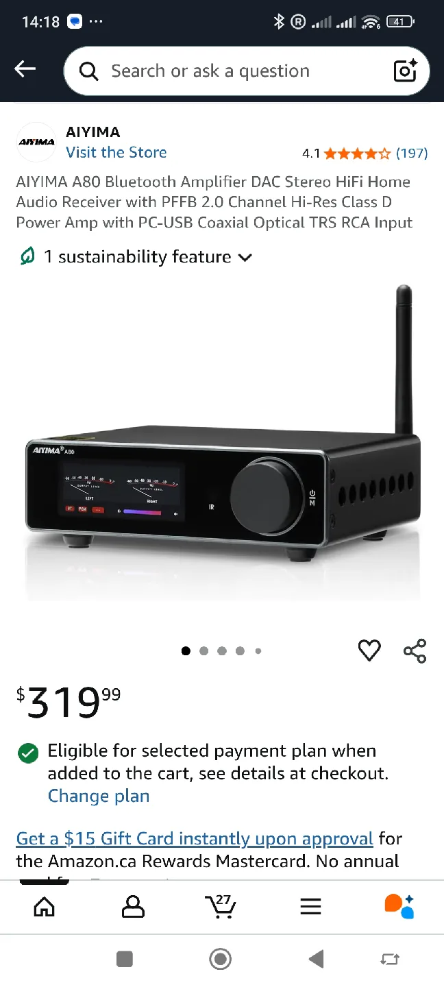 AIYIMA A80 Bluetooth Amplifier - Like New! image indicator(3)