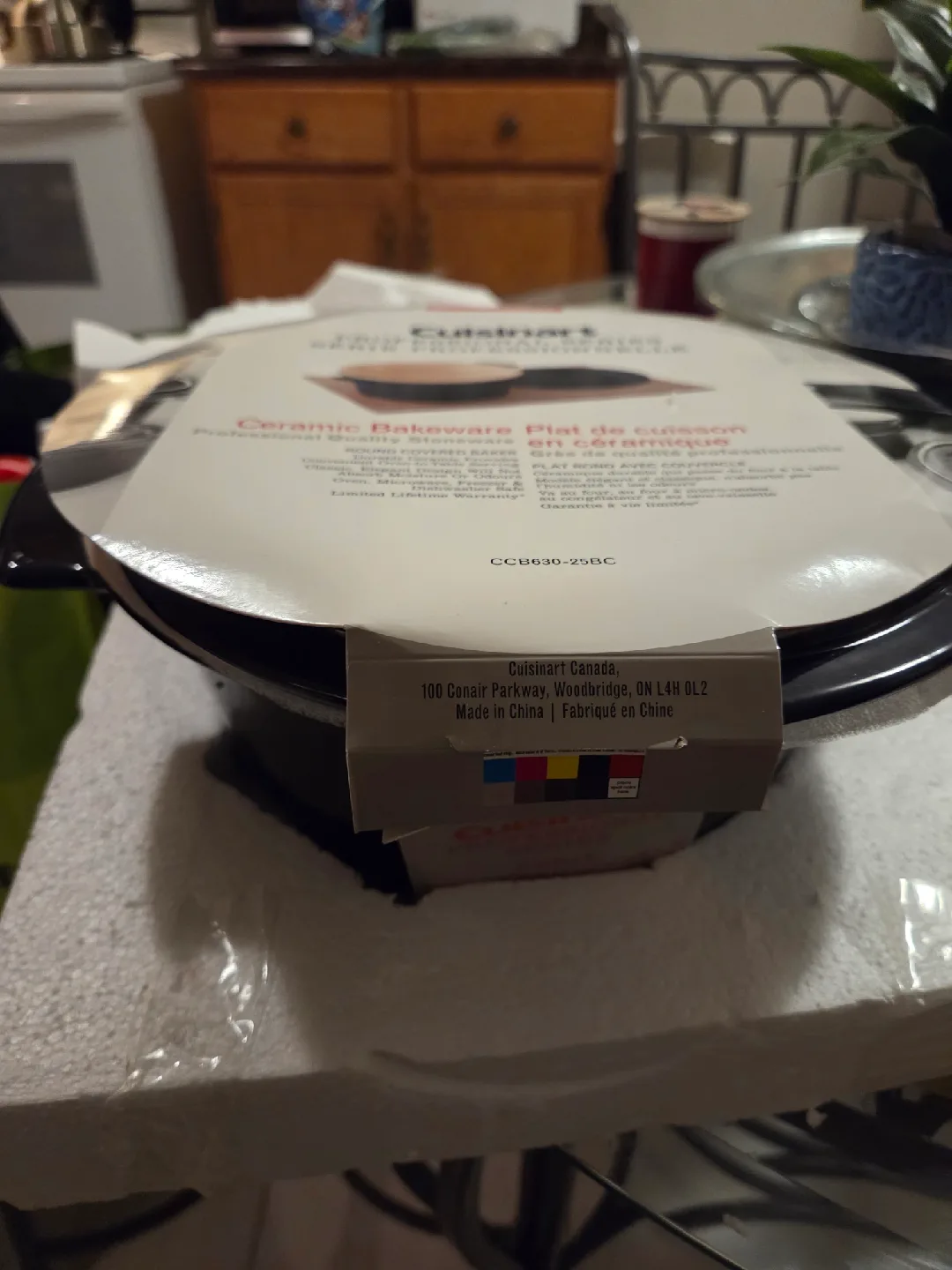 New Cuisinart Ceramic Bakeware - 3 Qt Covered Casserole image indicator(2)