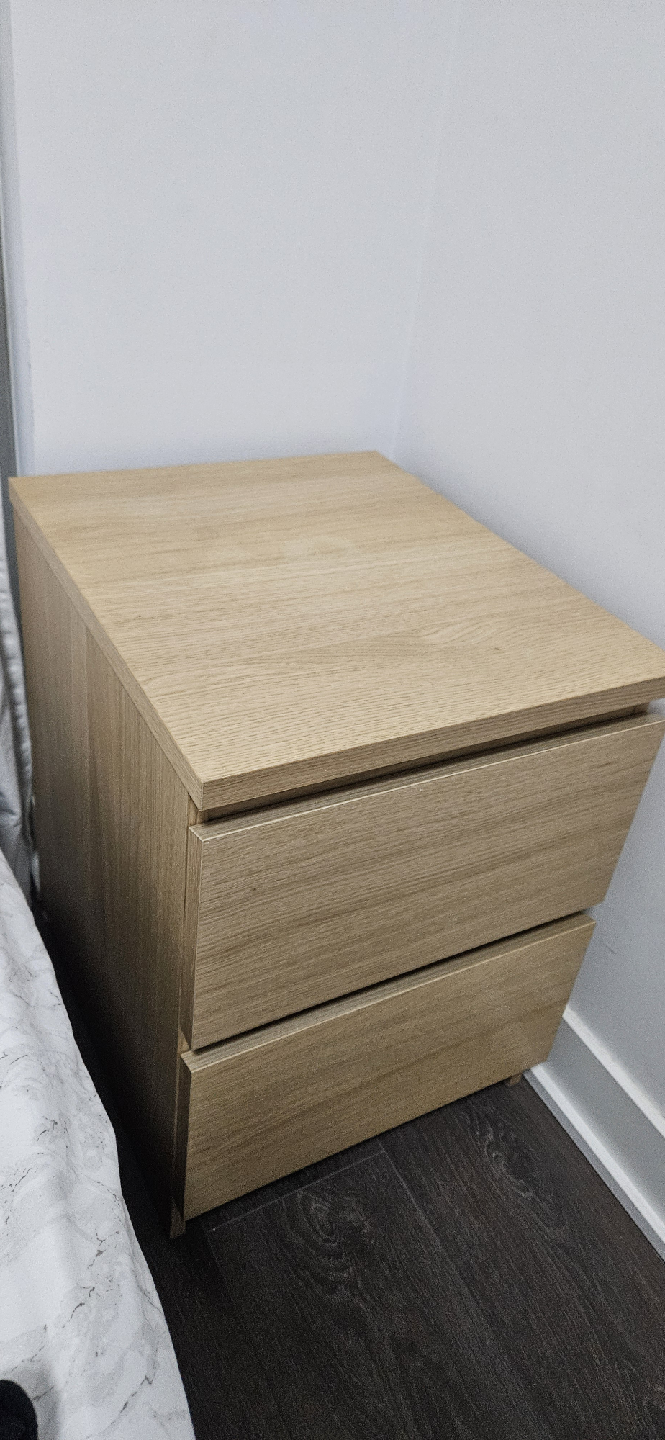 2-Drawer Nightstand - Light Brown