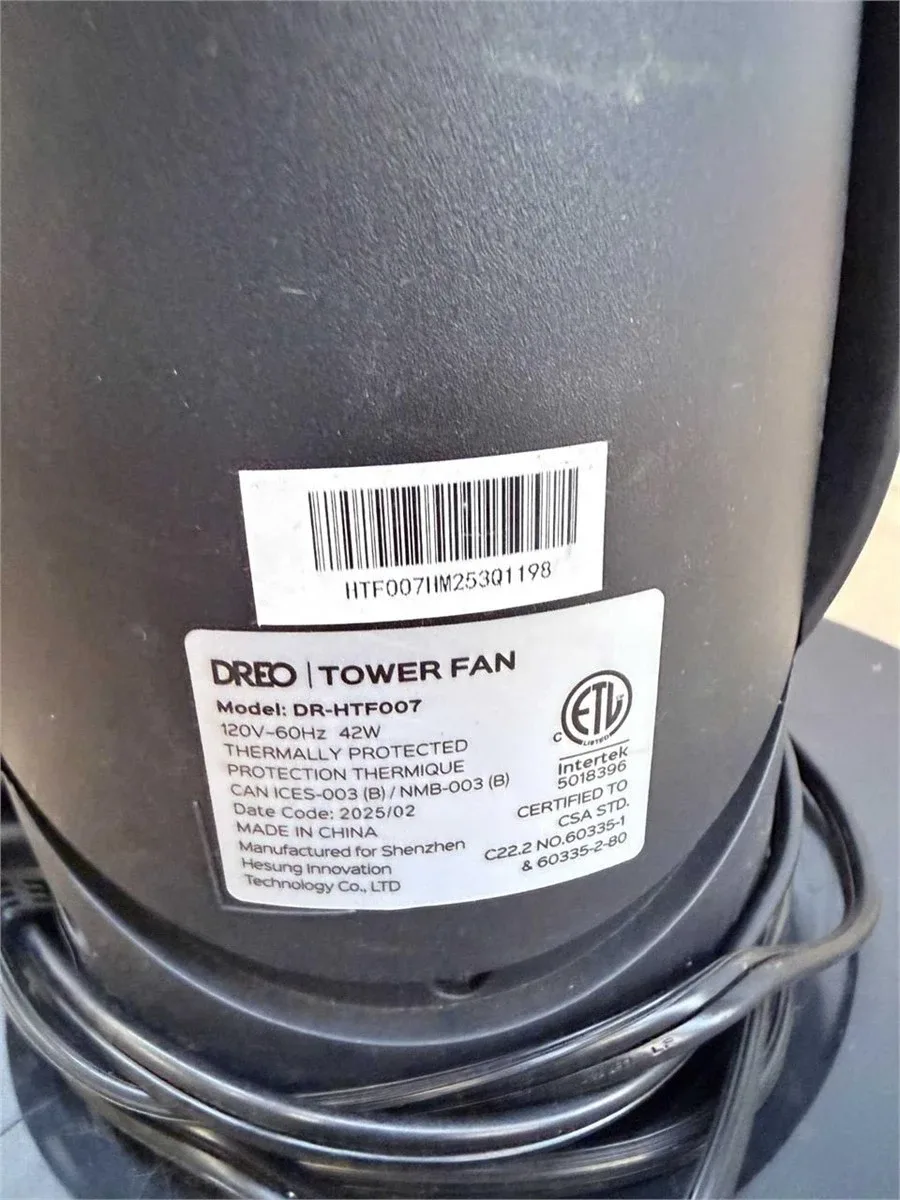 Dreo Tower Fan Model DR-HTF007 image indicator(2)