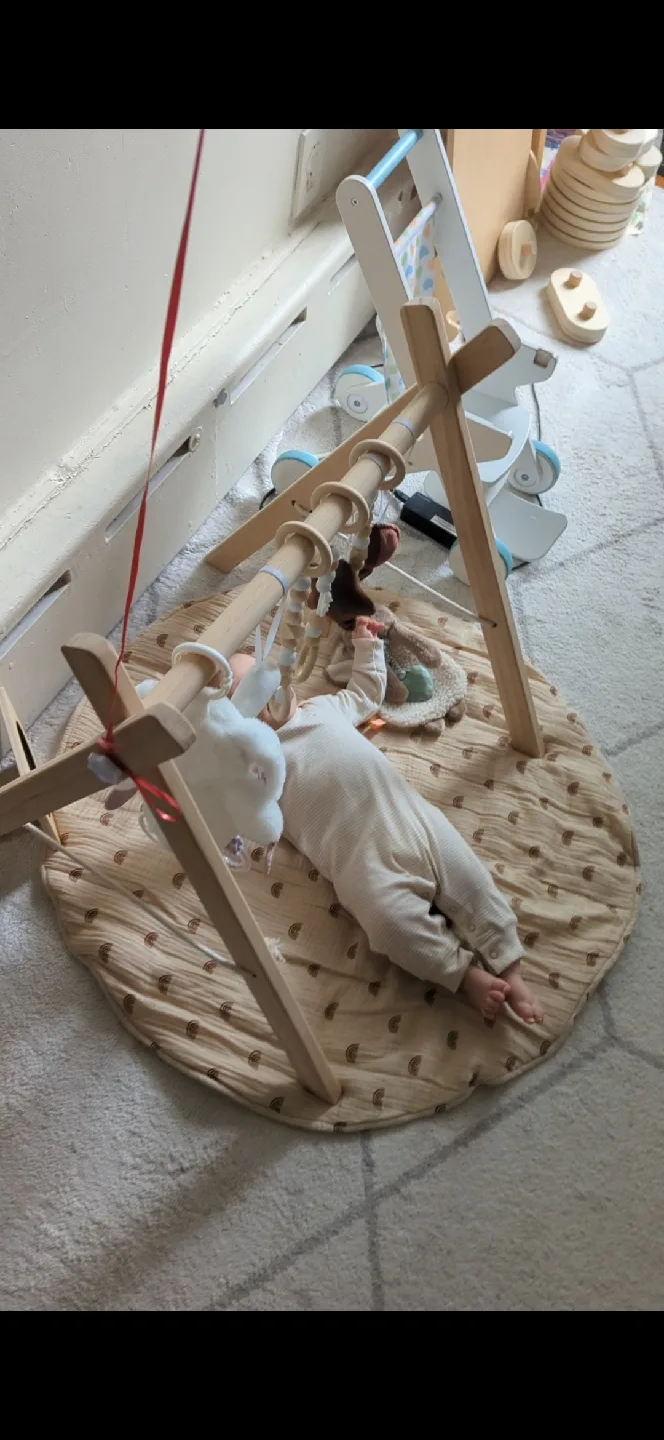 Natural Baby Gym with Rainbow Playmat image indicator(4)