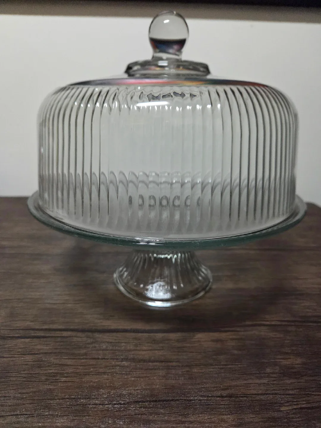 Glass Cake Stand with Dome Lid