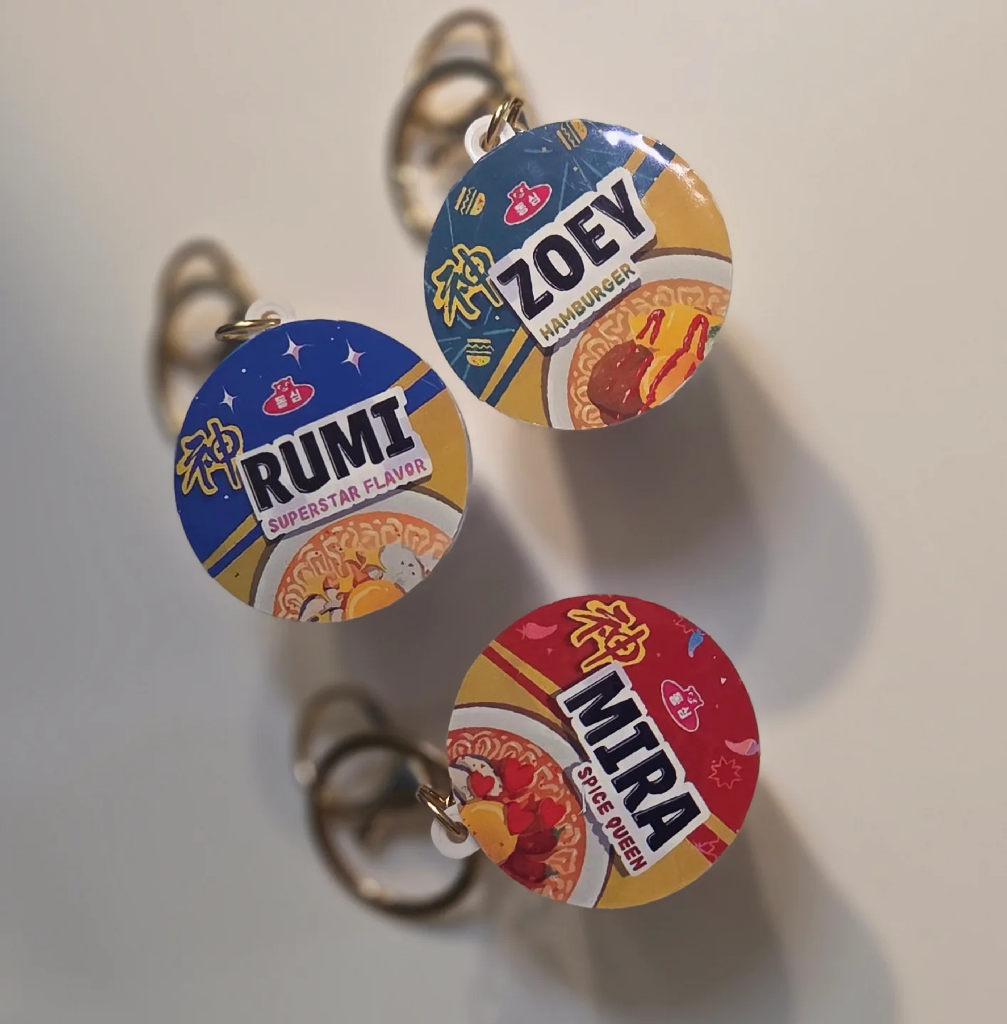 Rumi Zoey Mira Ramen Keychain Set image indicator(2)
