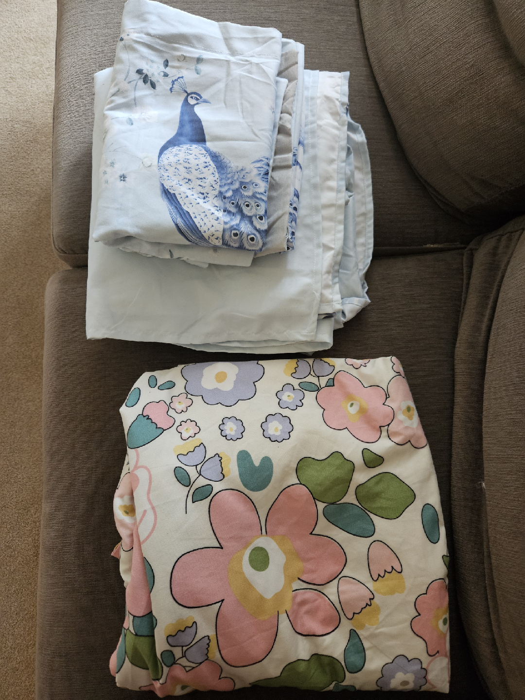 Floral & Peacock Patterned Bedsheets