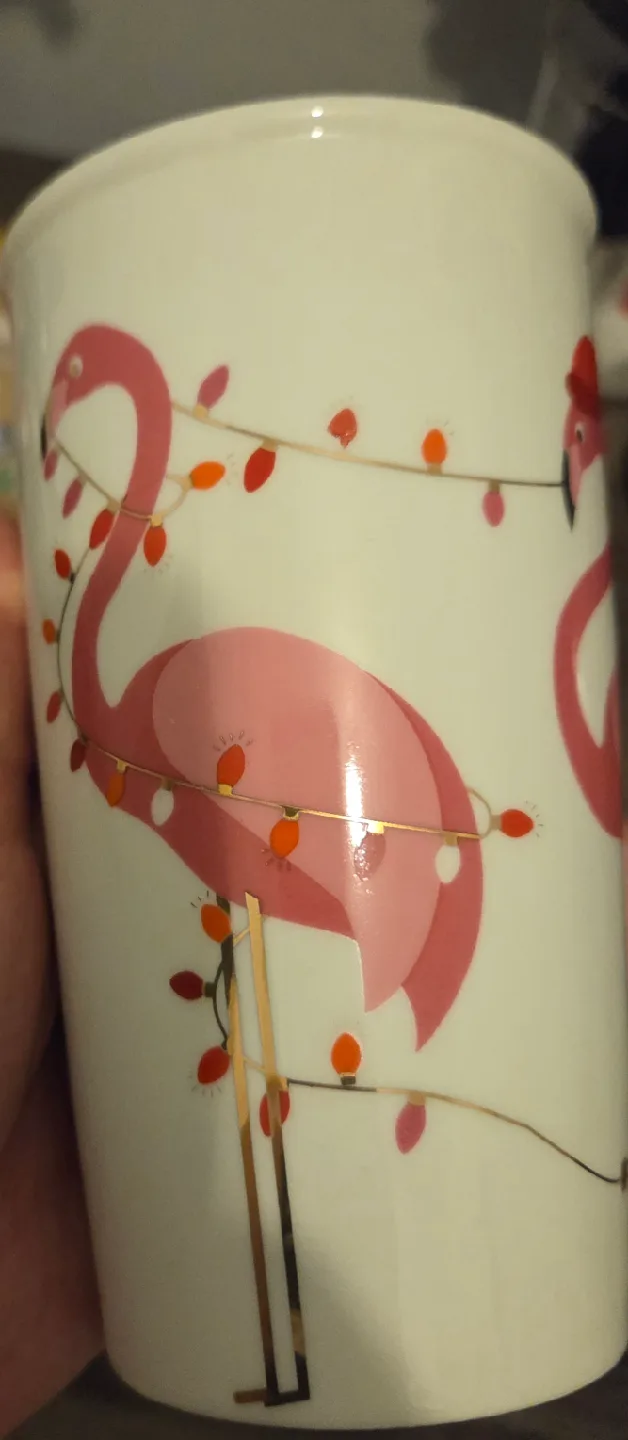 🥕🥕🥕 DAVIDsTEA Travel Mug with Flamingo Design image indicator(4)
