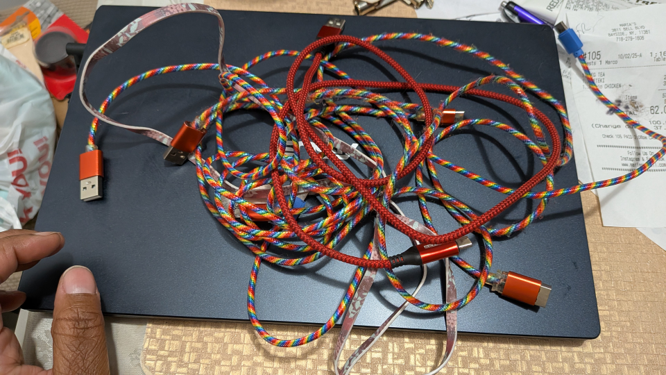 USB-C Cables - Red & Rainbow, etc.