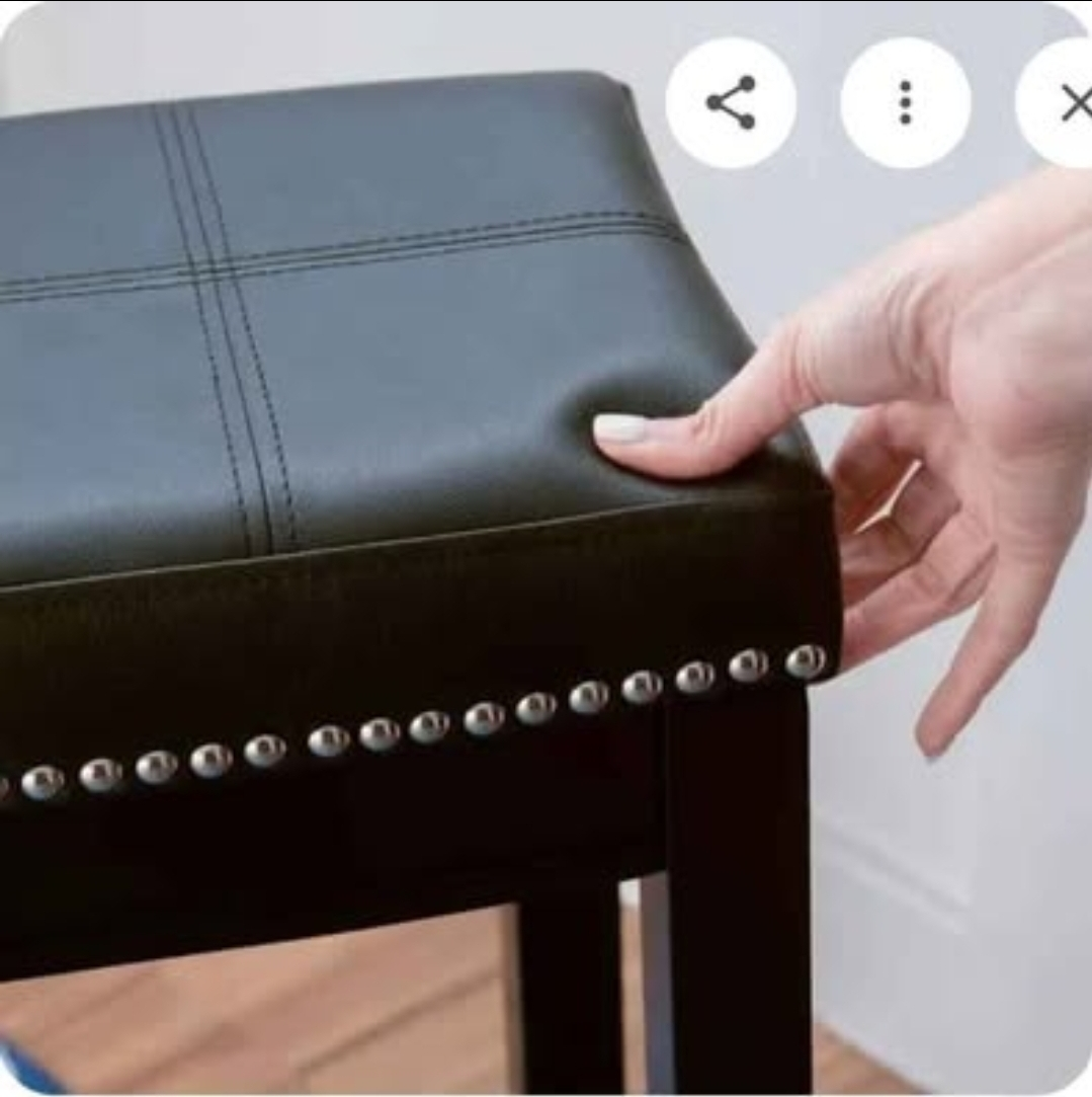 Linon Bar Height Bar Stool - Black - photo 5