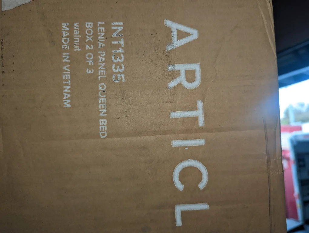 NEW head board only Article Lenia Queen Panel Bed - White Oak image indicator(2)