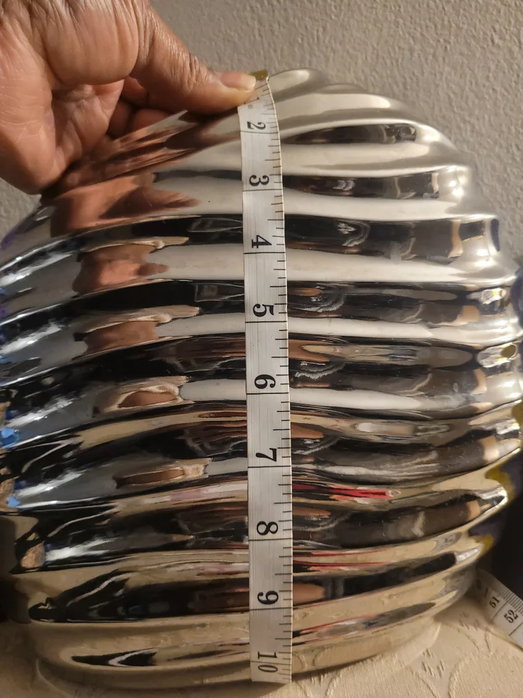 Torre & Tagus Silver Decorative Vase🧡 image indicator(4)