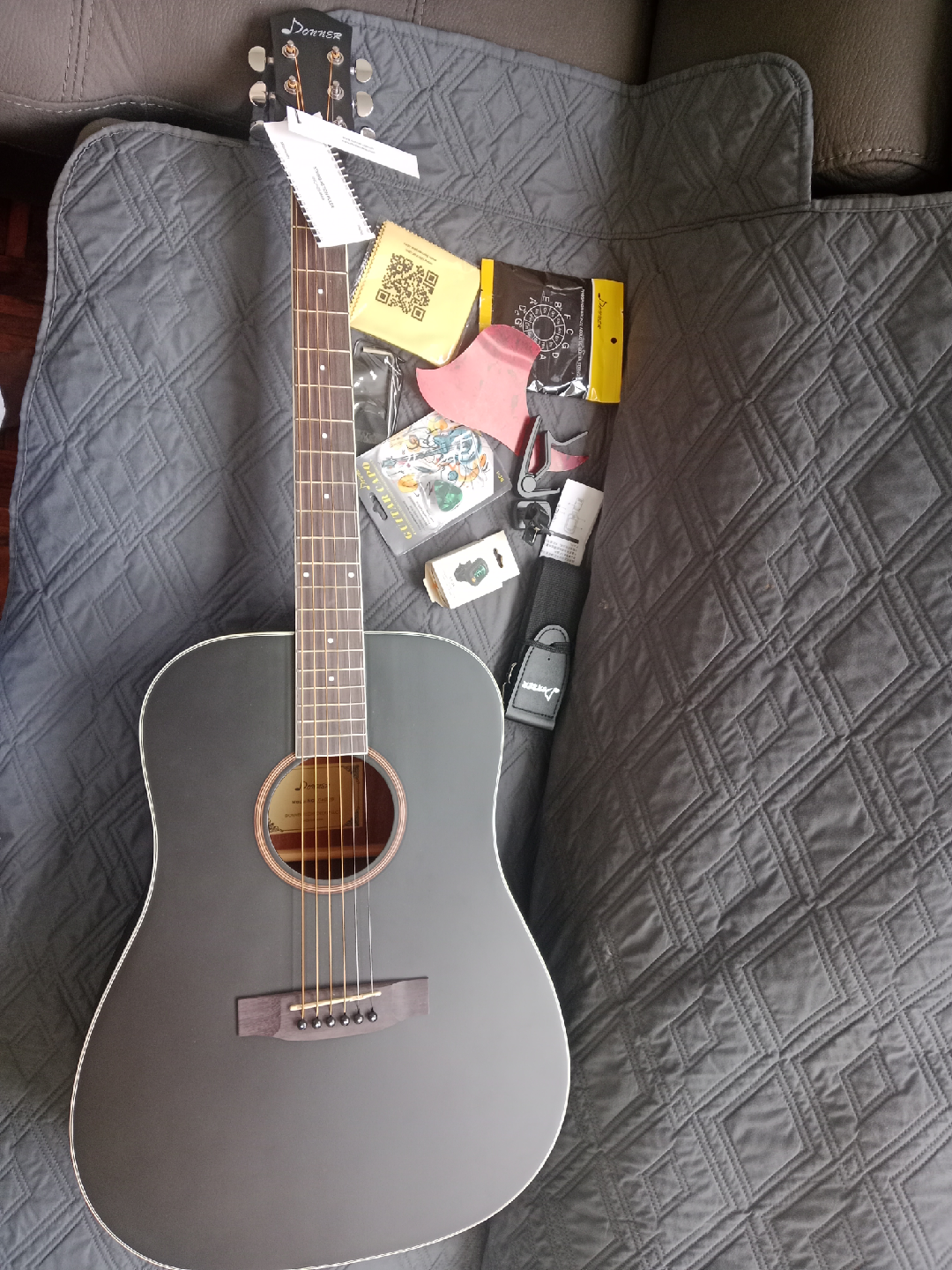 Donner Acoustic Guitar - Black - photo 2