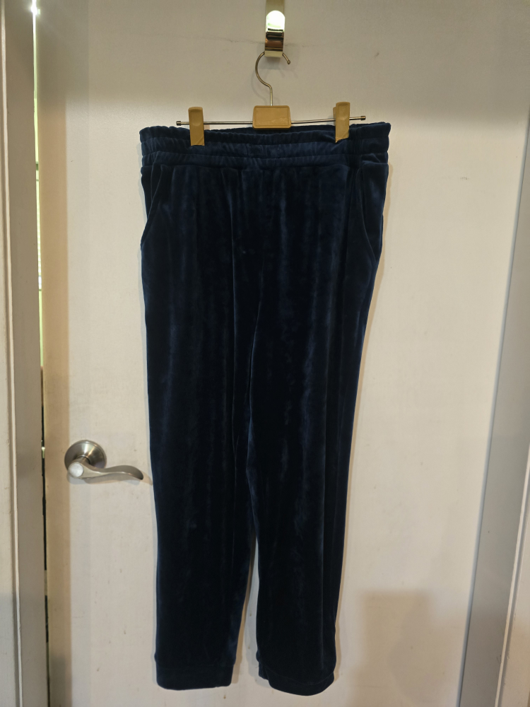 Revamped Blue Velvet Pants - Size L - photo 2