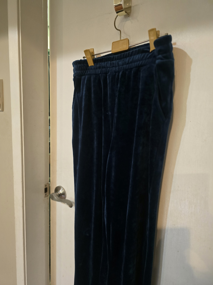 Revamped Blue Velvet Pants - Size L - photo 4