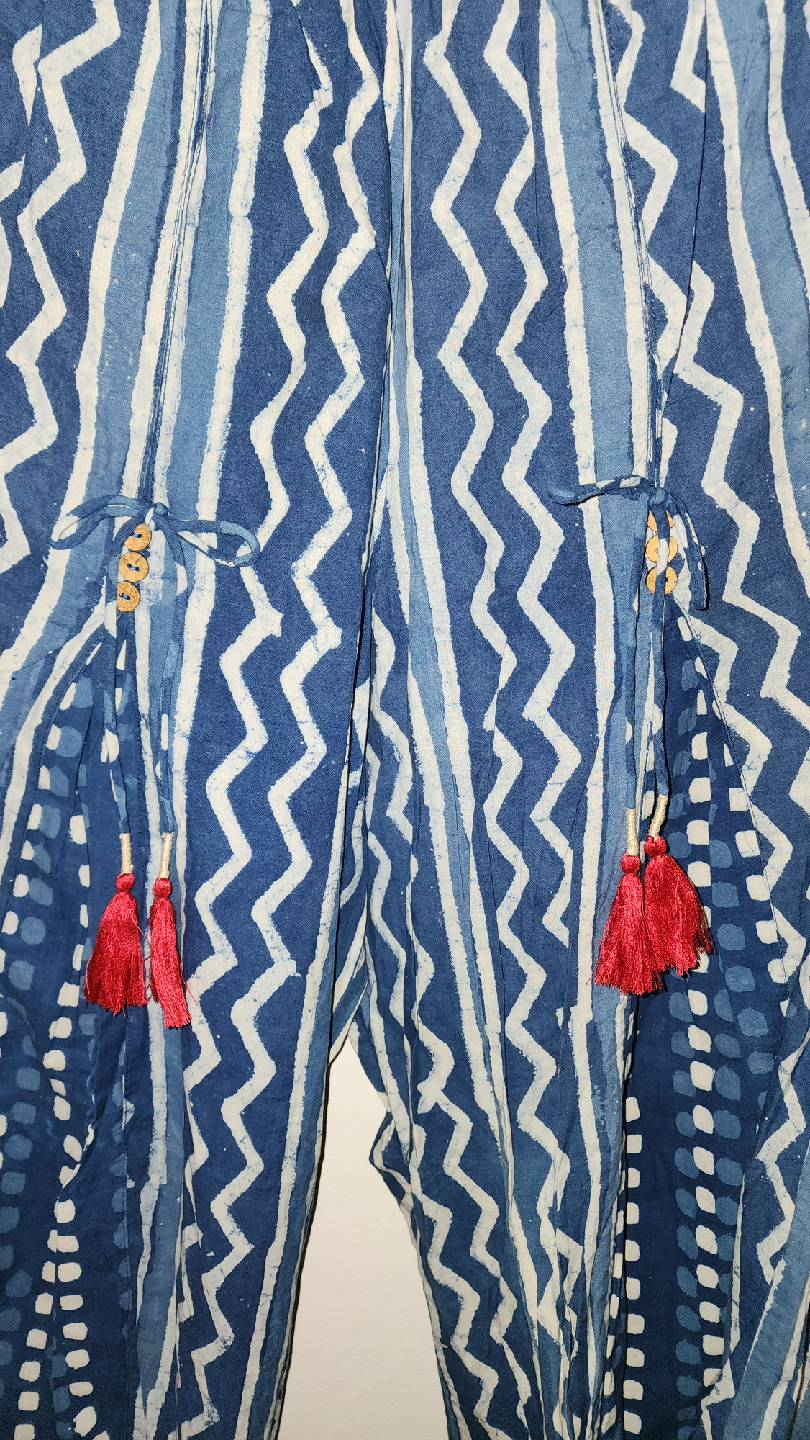 Blue & White Palazzo Pants - photo 3