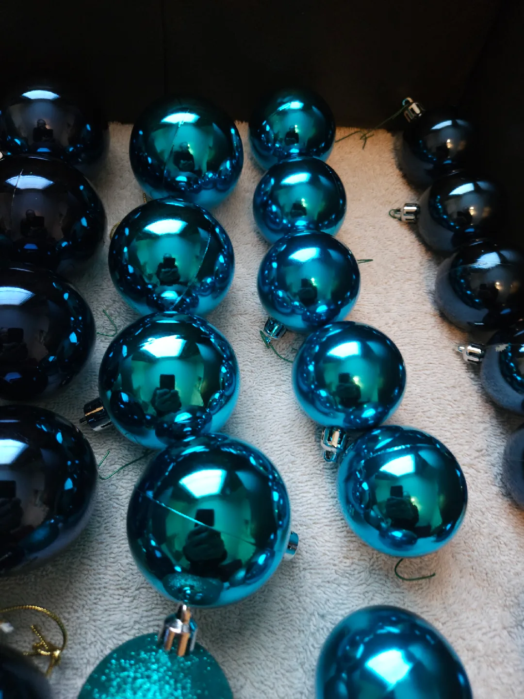 Blue Christmas Ornaments - Set of 49 image indicator(5)