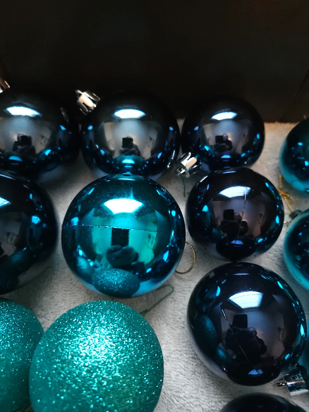 Blue Christmas Ornaments - Set of 49 image indicator(6)