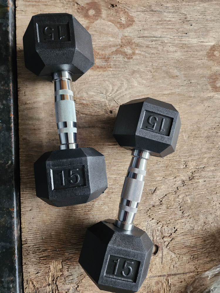 BRAND NEW !! HEX   DUMBBELL SET 10LBS TO 30LBS. FREE DELIVERY - photo 3