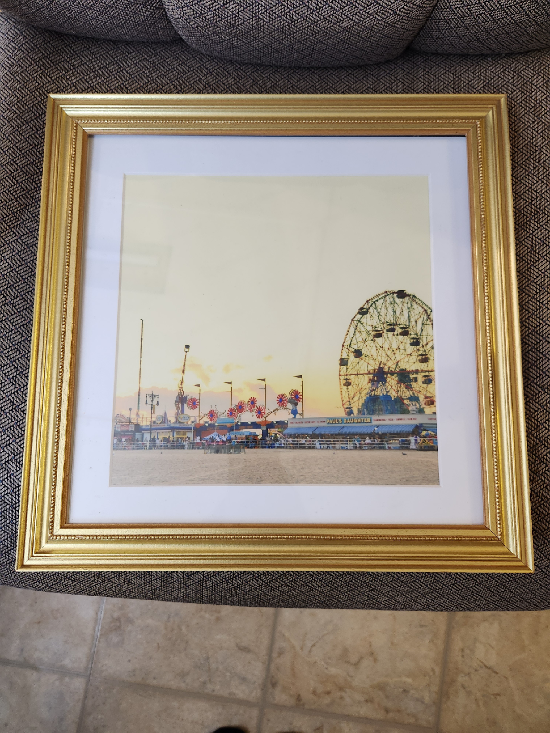 Coney Island Print in Frame