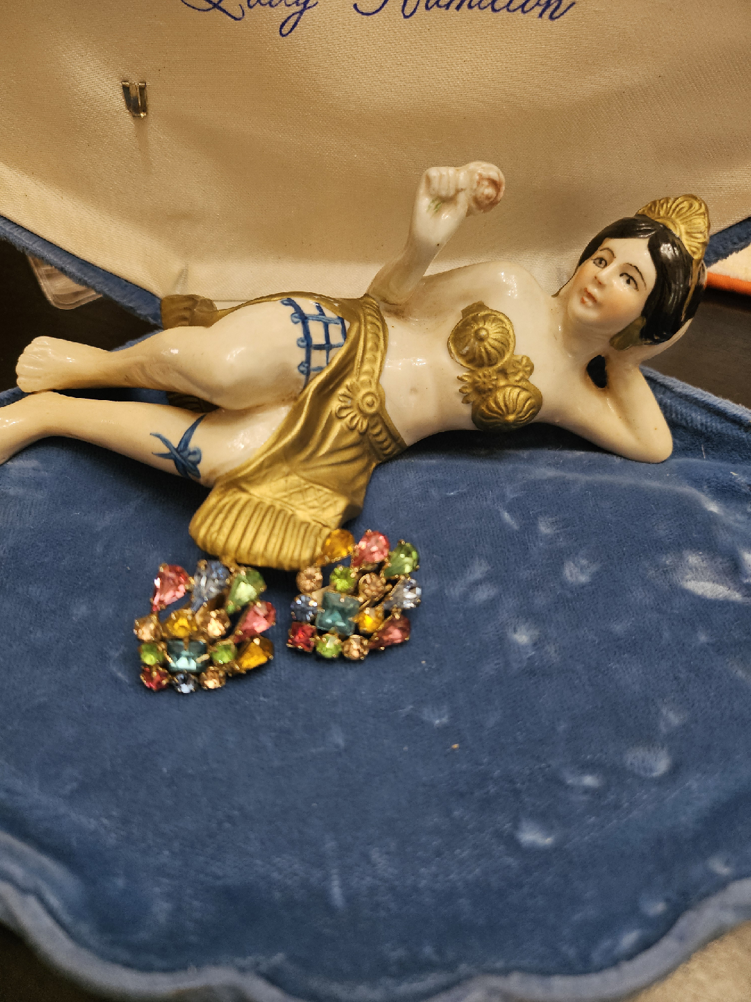 Vintage Multi-Colored Rhinestone Earrings