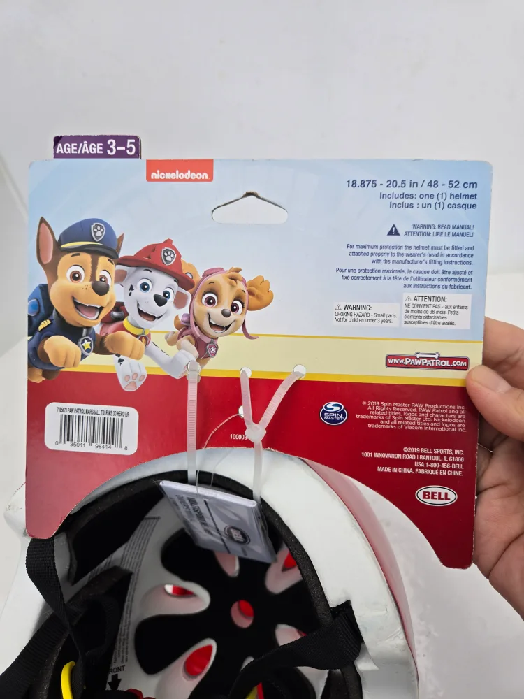 Kids toddlers bike helmet paw patrol Marshall size in photos image indicator(7)