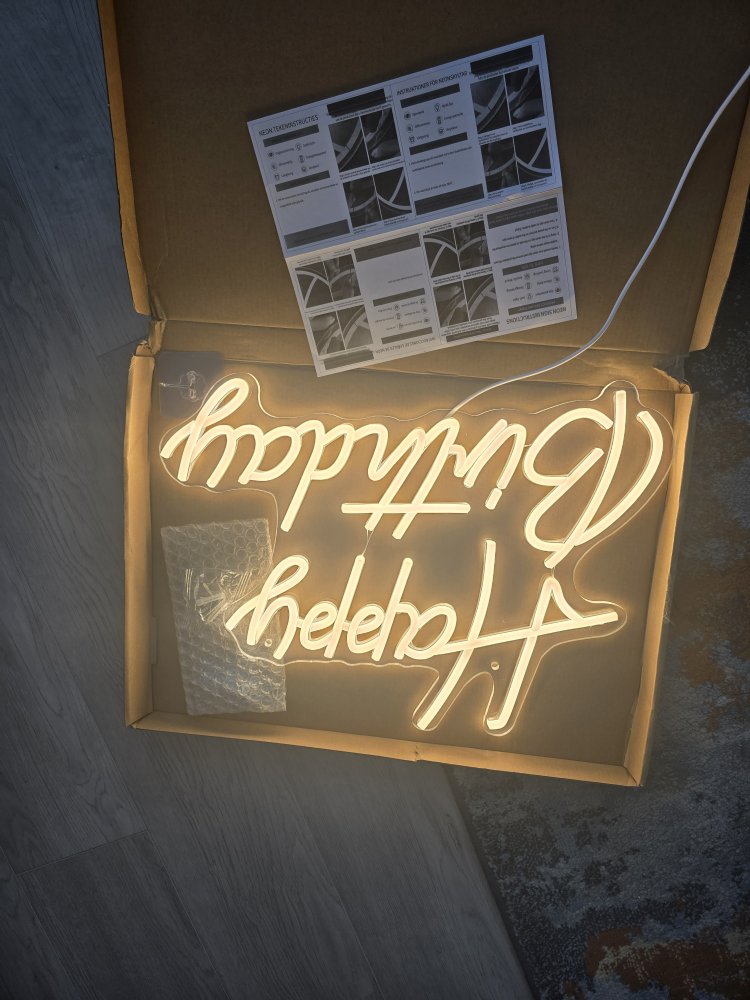 Happy Birthday Neon Sign - photo 3