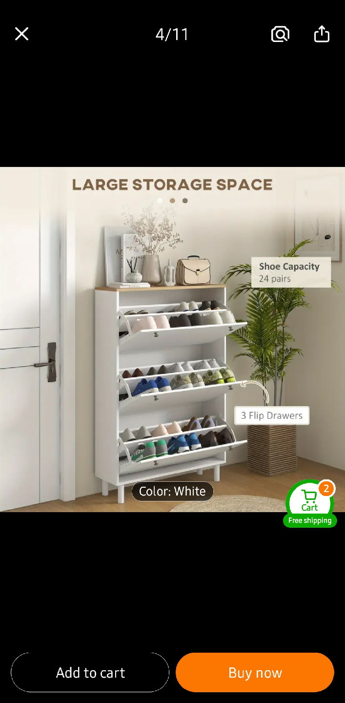 NEW Shoe Cabinet, for up to 24 Pairs of Shoes - photo 2