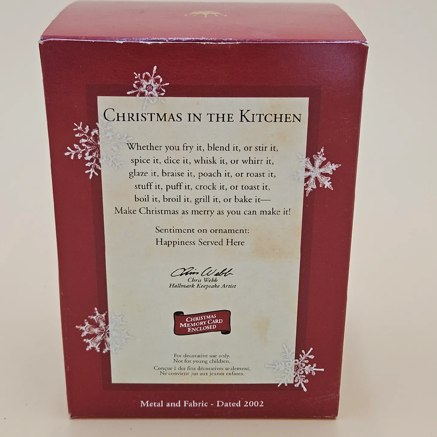 Hallmark Keepsake Ornament "Christmas In the Kitchen" 2002 image indicator(3)