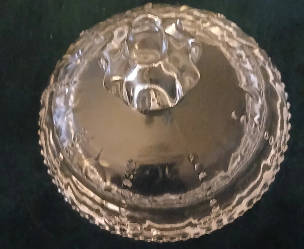 Vintage Clear Glass Candy Dish with Lid image indicator(6)