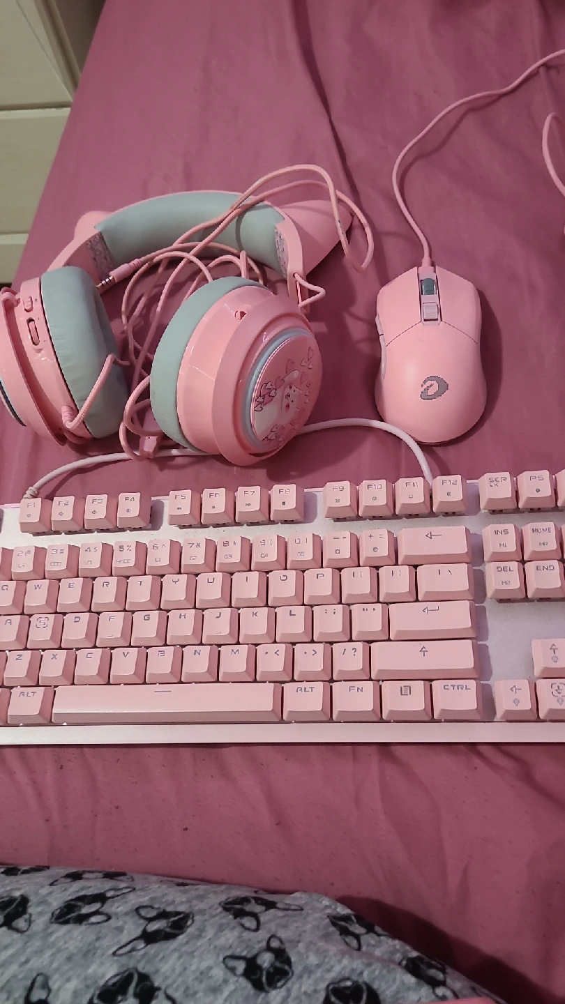 Pink Ducky Keyboard, Mouse, & Headset Set - photo 4