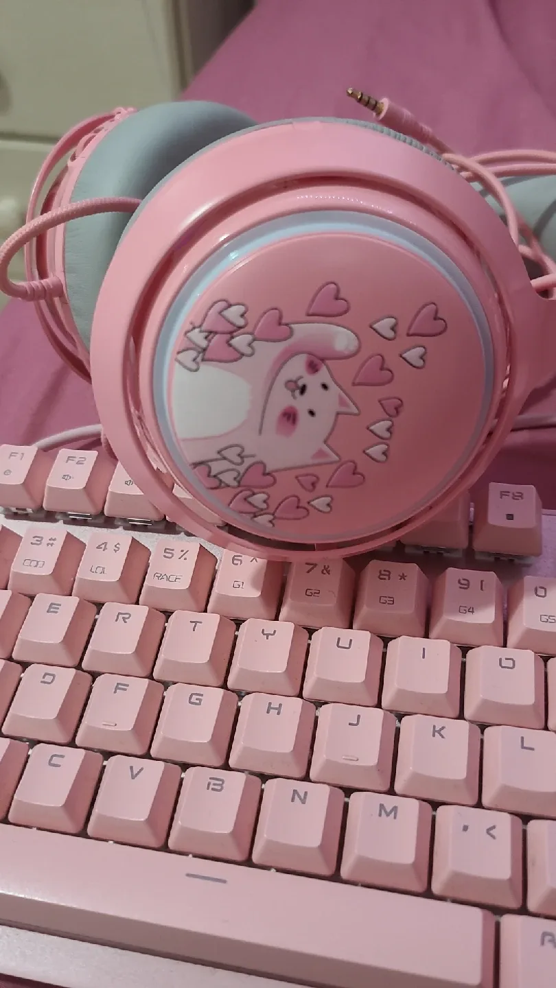 Pink Ducky Keyboard, Mouse, & Headset Set image indicator(5)