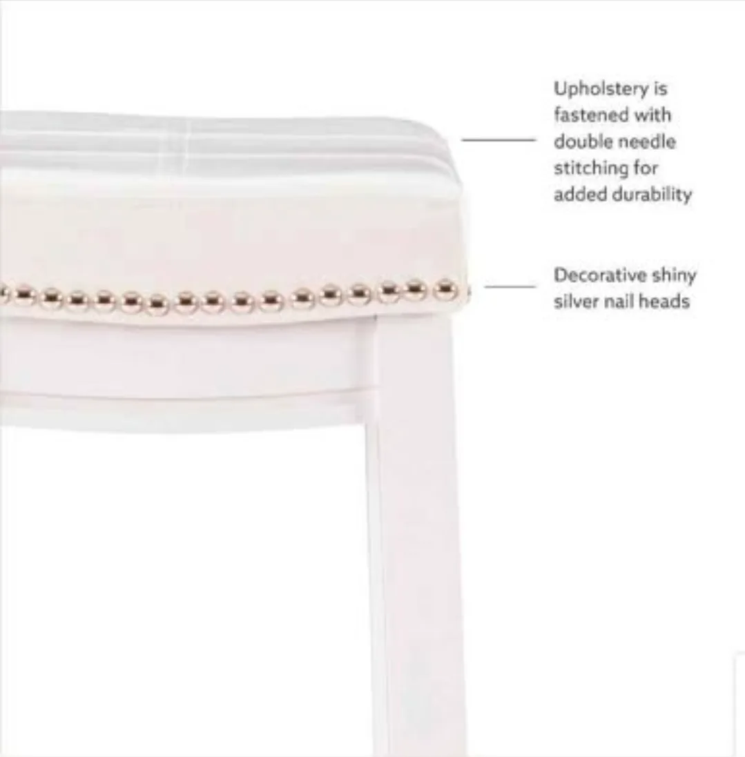 Set of 2 Linon White Counter Height Stool - 26.5" Height image indicator(2)