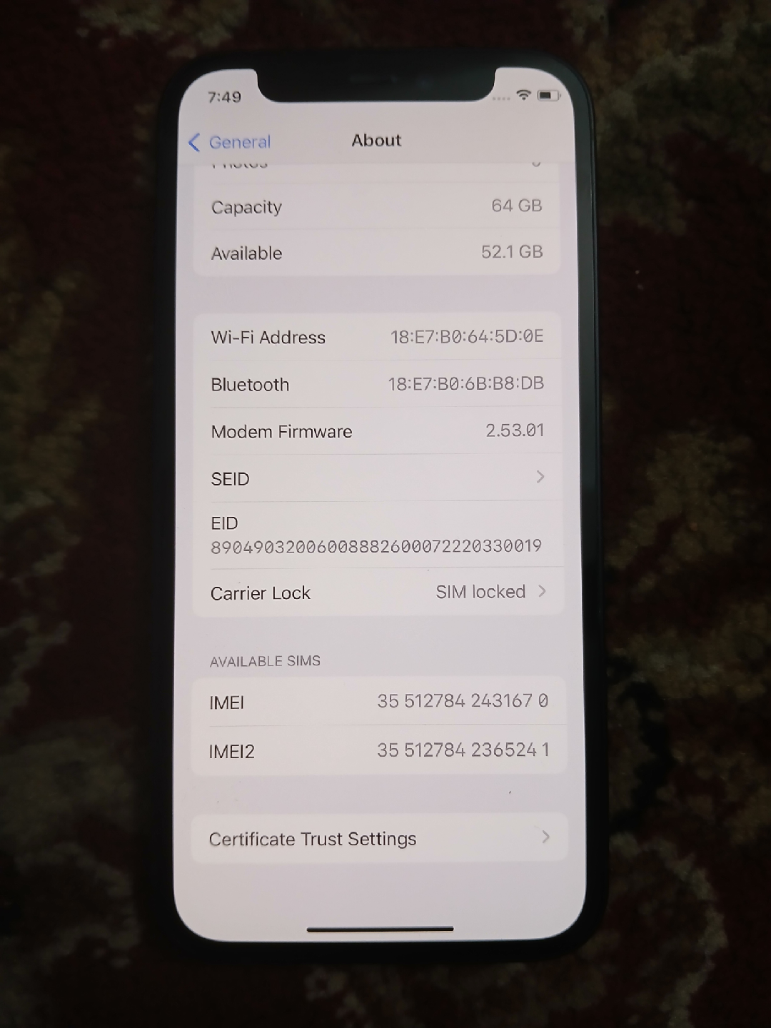 iPhone 12 Mini - 64 GB - Tracfone Carrier Locked (100% BH) - photo 4