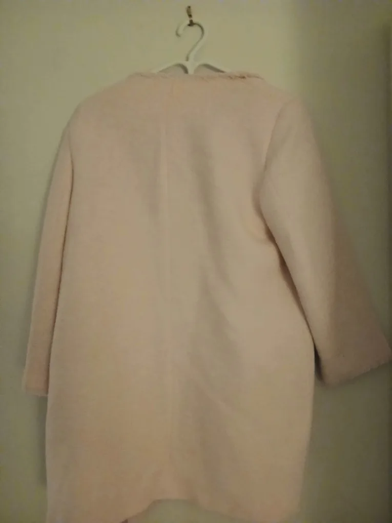 Zara Woman Pink Tweed Jacket - Size XL image indicator(5)