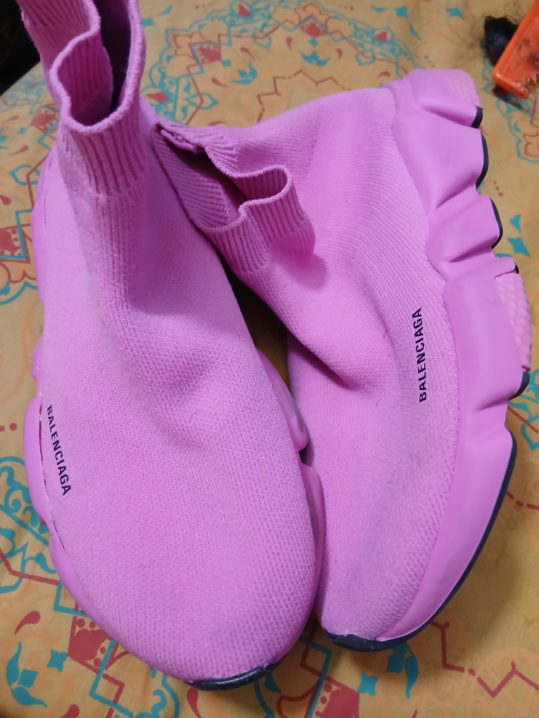 Balenciaga Pink Speed Sock Sneakers - Size US 13