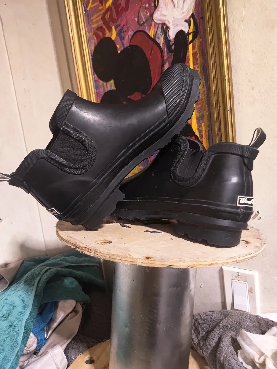 WindRiver Black Rubber Rain Boots