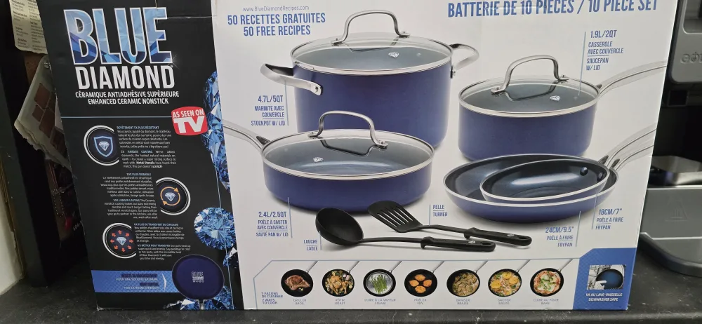 Blue Diamond 10-Piece Cookware Set - New! image indicator(2)