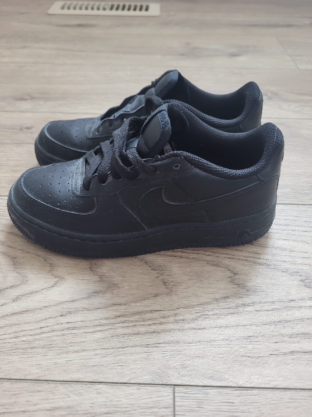 Nike Air Force 1 Black Sneakers - Size 4