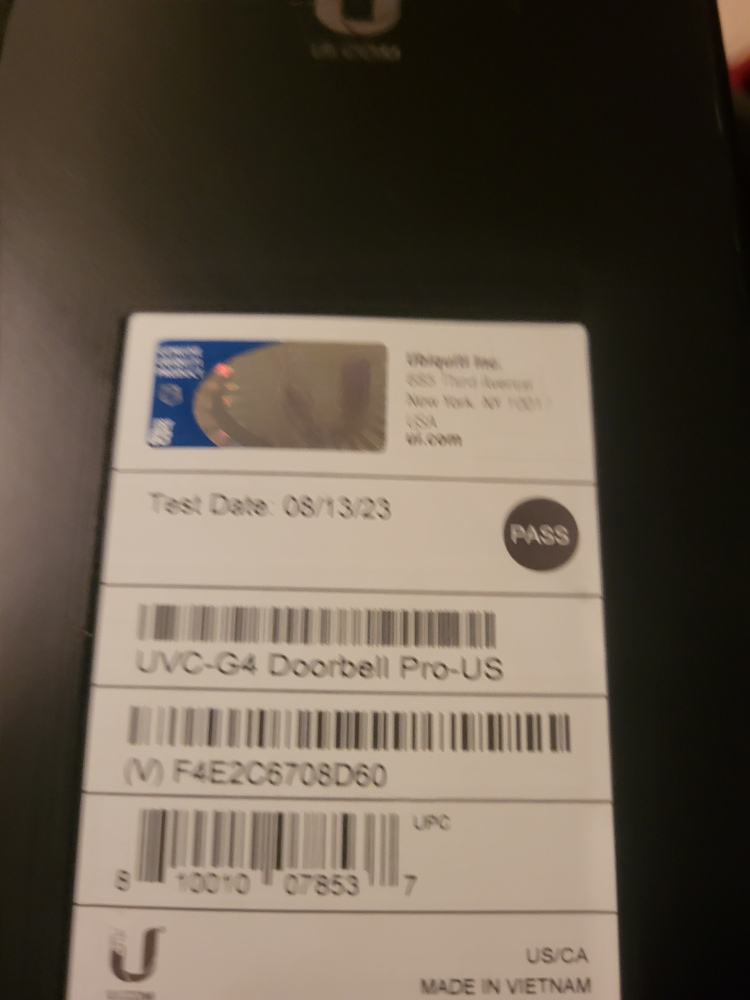 Ubiquiti UVC-G4 Doorbell Pro - New in Box - photo 3