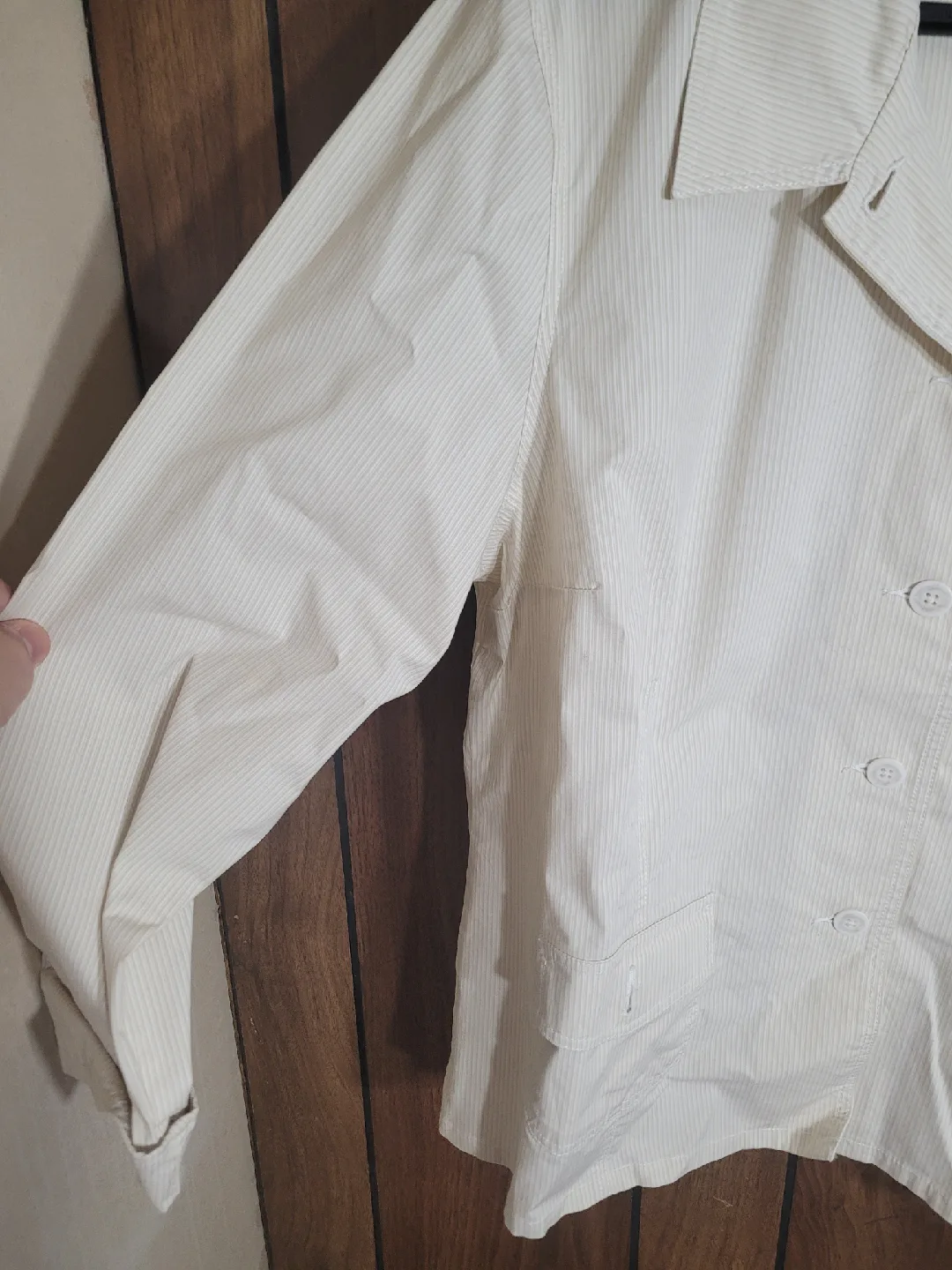 Susan Bristol XL Beige Striped Jacket image indicator(2)