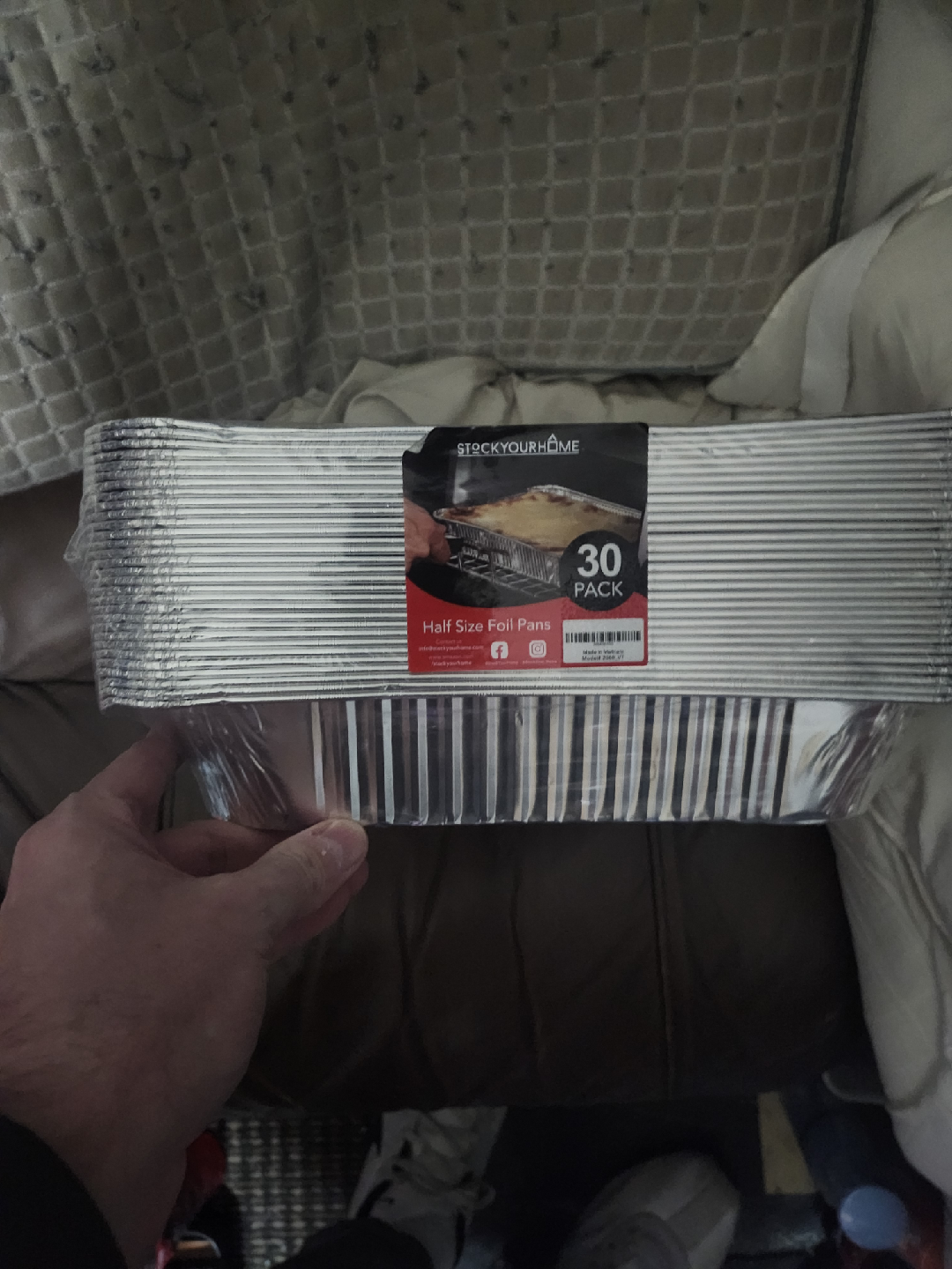 Stock Your Home Half Size Foil Pans - 30 Pack