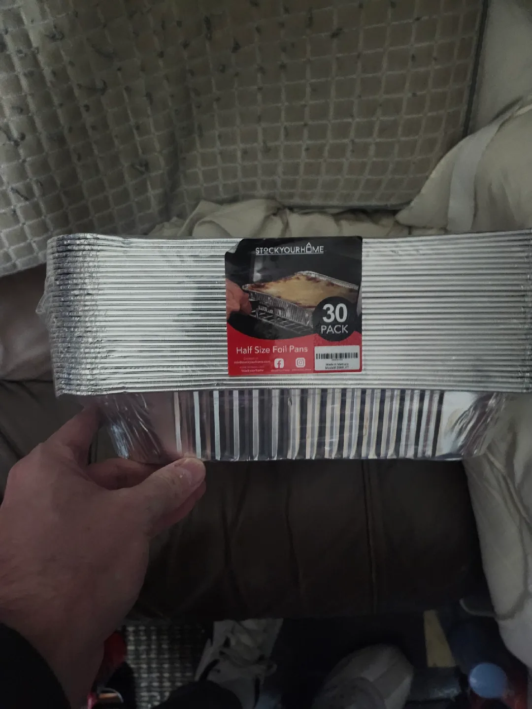 Stock Your Home Half Size Foil Pans - 30 Pack thumbnail