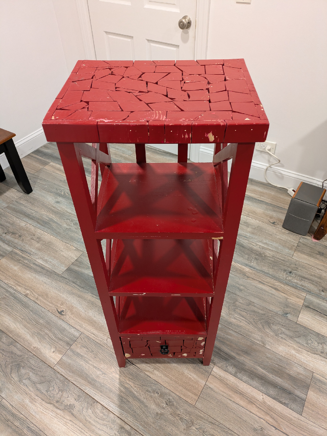 Red Wooden Bookshelf - photo 2