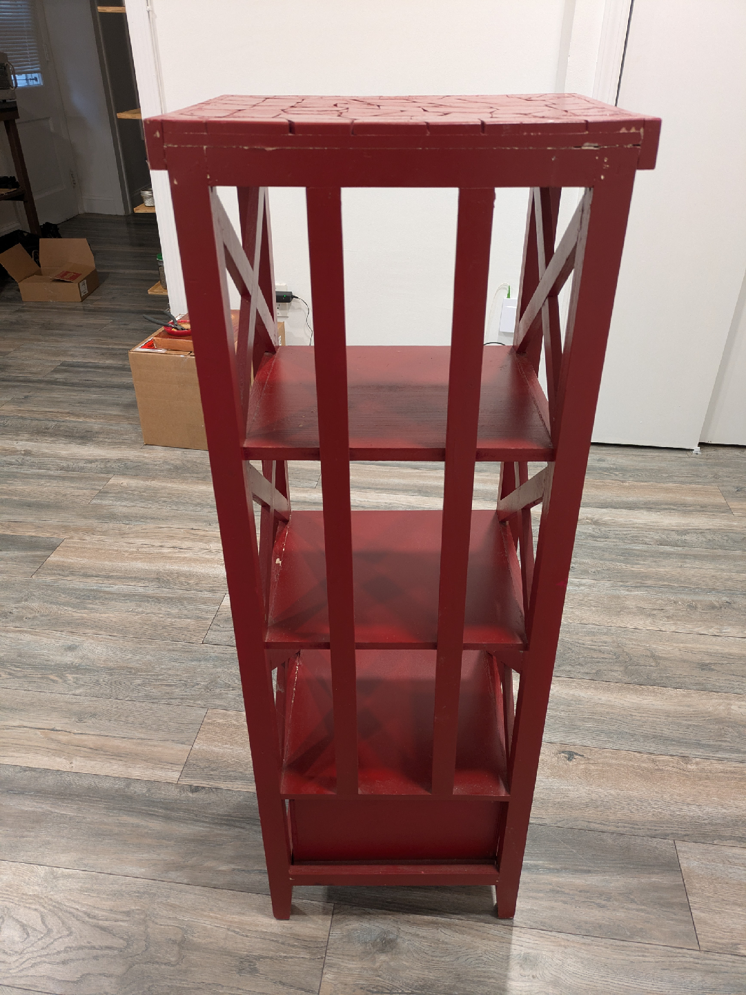 Red Wooden Bookshelf - photo 4
