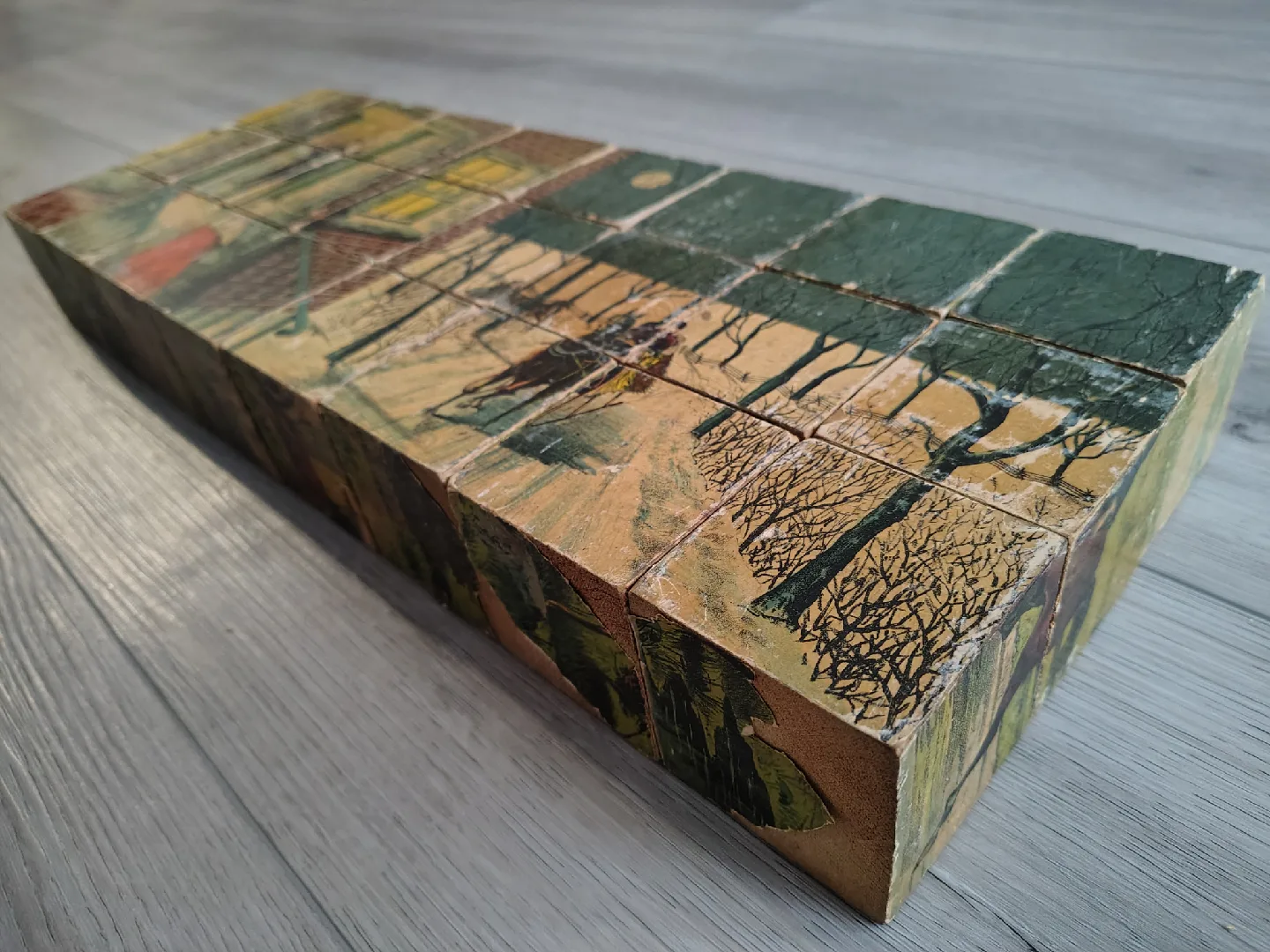 Very Nice, Very Vintage Wooden Puzzle Picture Blocks. image indicator(4)