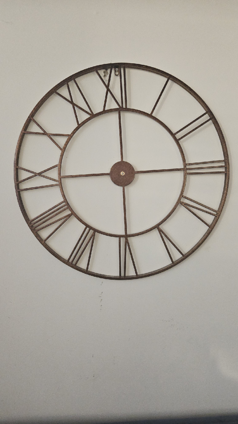 Rustic Metal Wall Clock