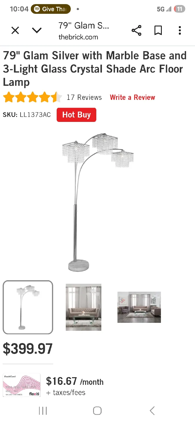 Crystal Chandelier Floor Lamp image indicator(4)