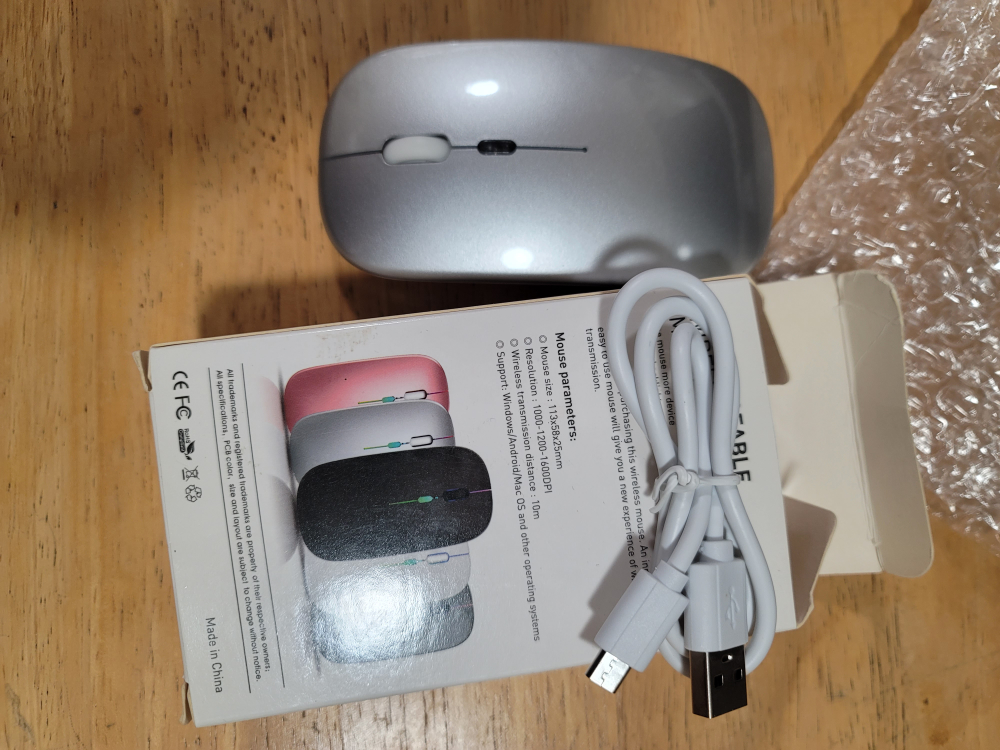 Ratón Inalámbrico Ratón Silencioso Recargable para Ordenador