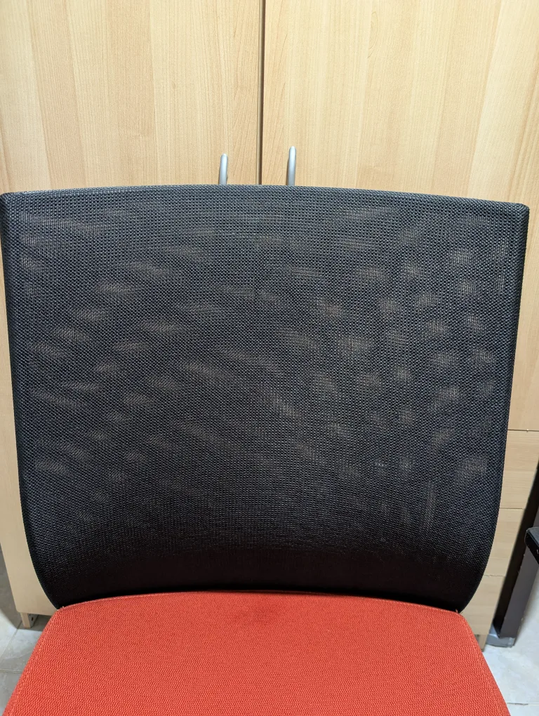 Office Chair - Red Orange Seat, Black Mesh Back image indicator(5)
