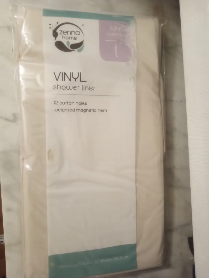 🧡 Zenna Home Vinyl Shower Liner - New thumbnail